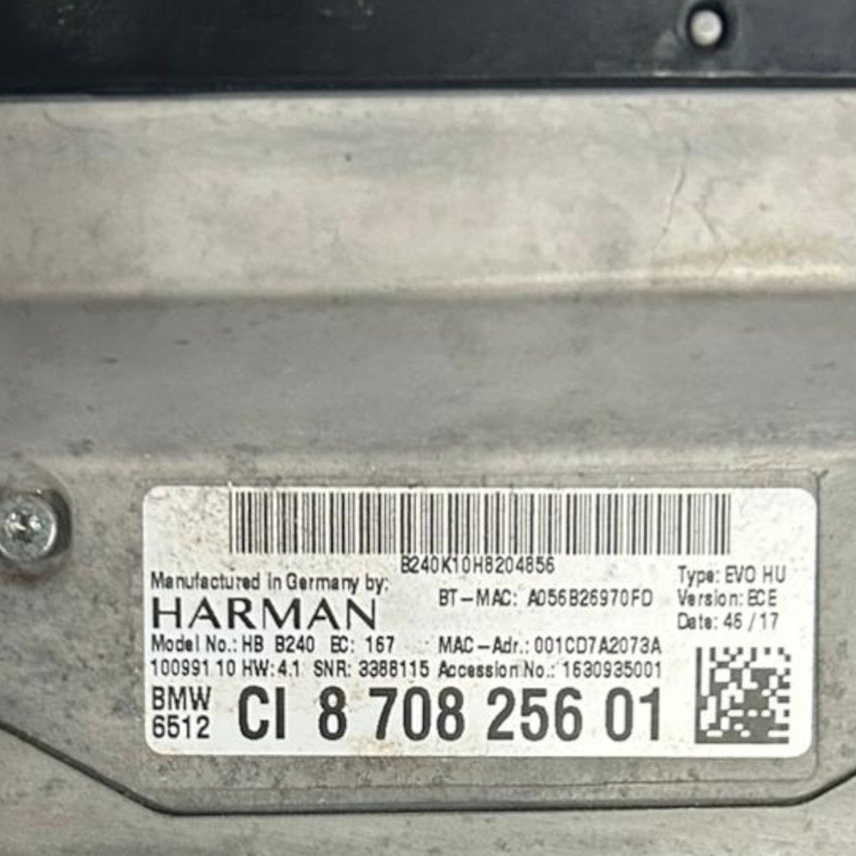 Stereo / autoradio bmw serie 4 f36 cod:CI870825601 (2013 > 2020) - F&P CRASH SRLS - Ricambi Usati