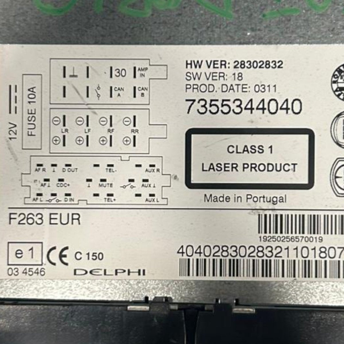Stereo / autoradio fiat doblo cod:7355344040 (2009 > 2022) - F&P CRASH SRLS - Ricambi Usati