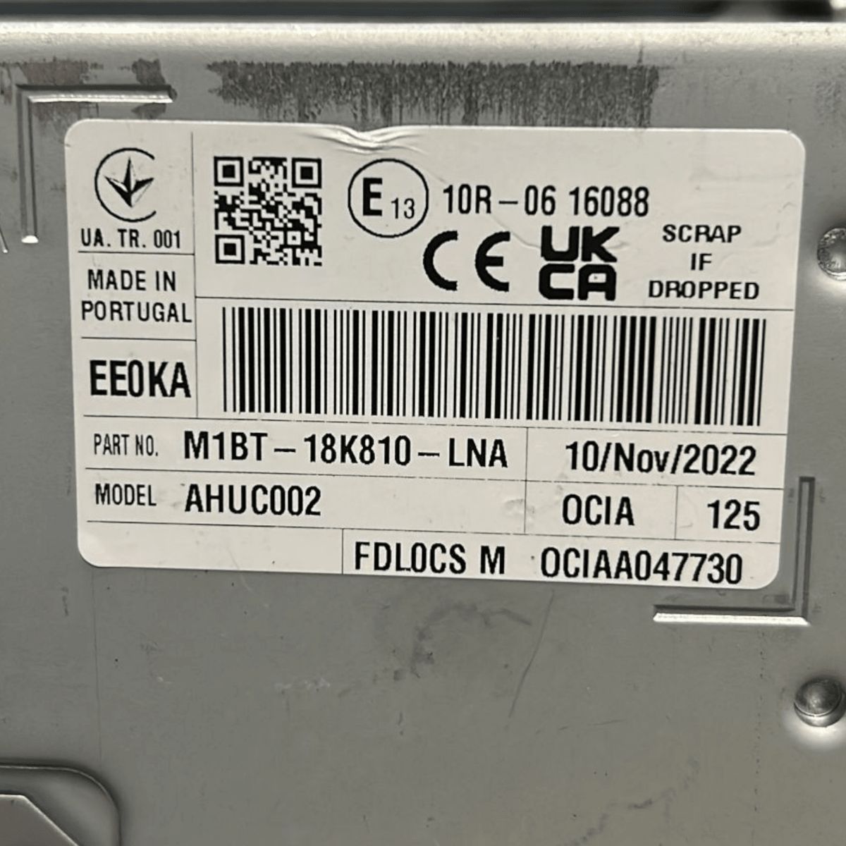 Stereo / autoradio ford puma cod:m1bt - 18k810 - lna (2019 >) - F&P CRASH SRL - Ricambi Usati