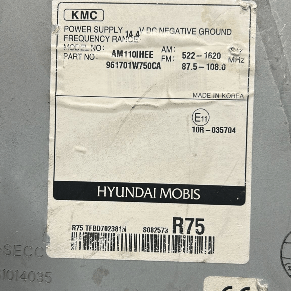 Stereo / autoradio kia rio iii cod:961701w750ca (2011 > 2017) - F&P CRASH SRL - Ricambi Usati