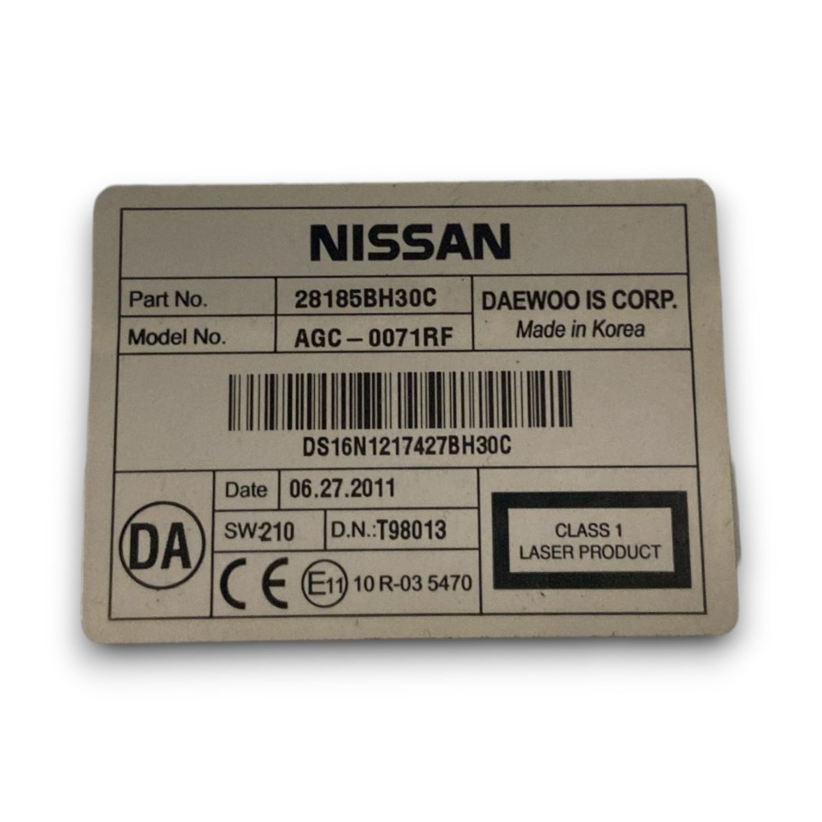 Stereo / autoradio nissan juke cod . 28185bh30c (2010 > 2019) - F&P CRASH SRL - Ricambi Usati