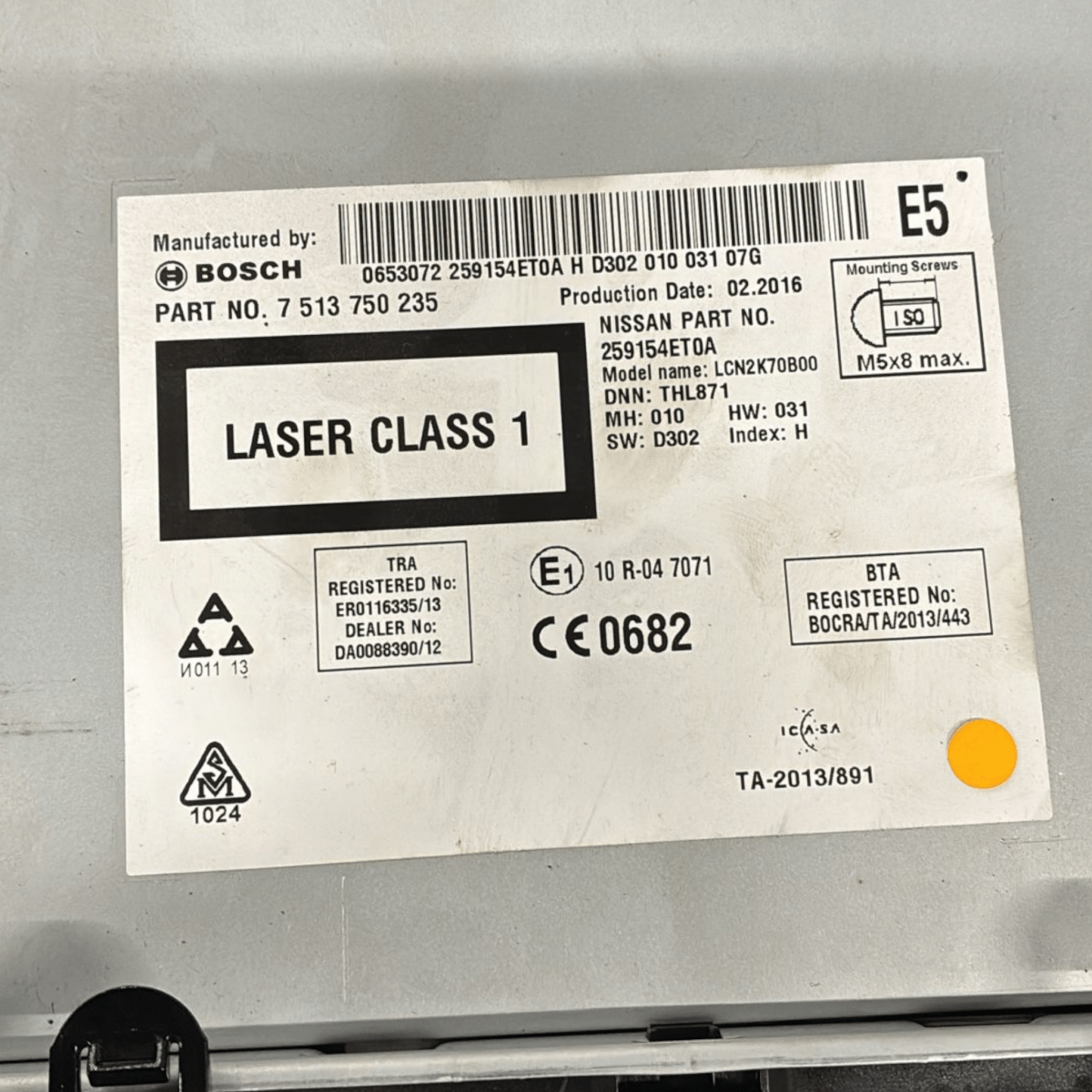 Stereo / autoradio nissan x - trail t32 cod : 7513750235 (2014 - 2020) - F&P CRASH SRL - Ricambi Usati