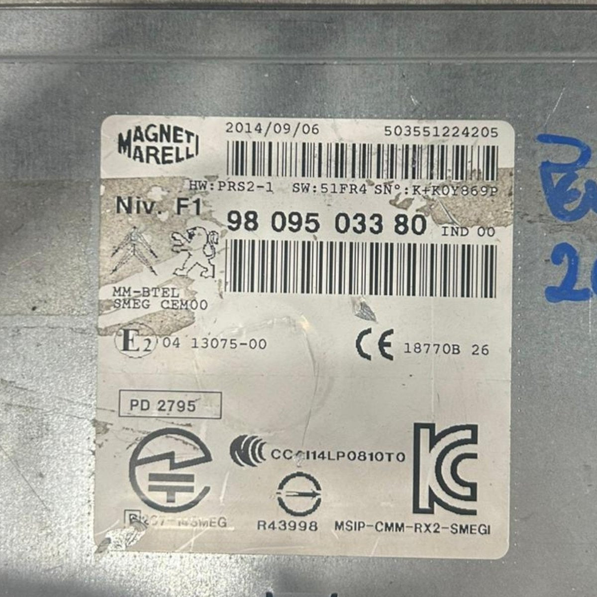 Stereo / autoradio peugeot 208 cod:9809503380 (2013 > 2019) - F&P CRASH SRLS - Ricambi Usati