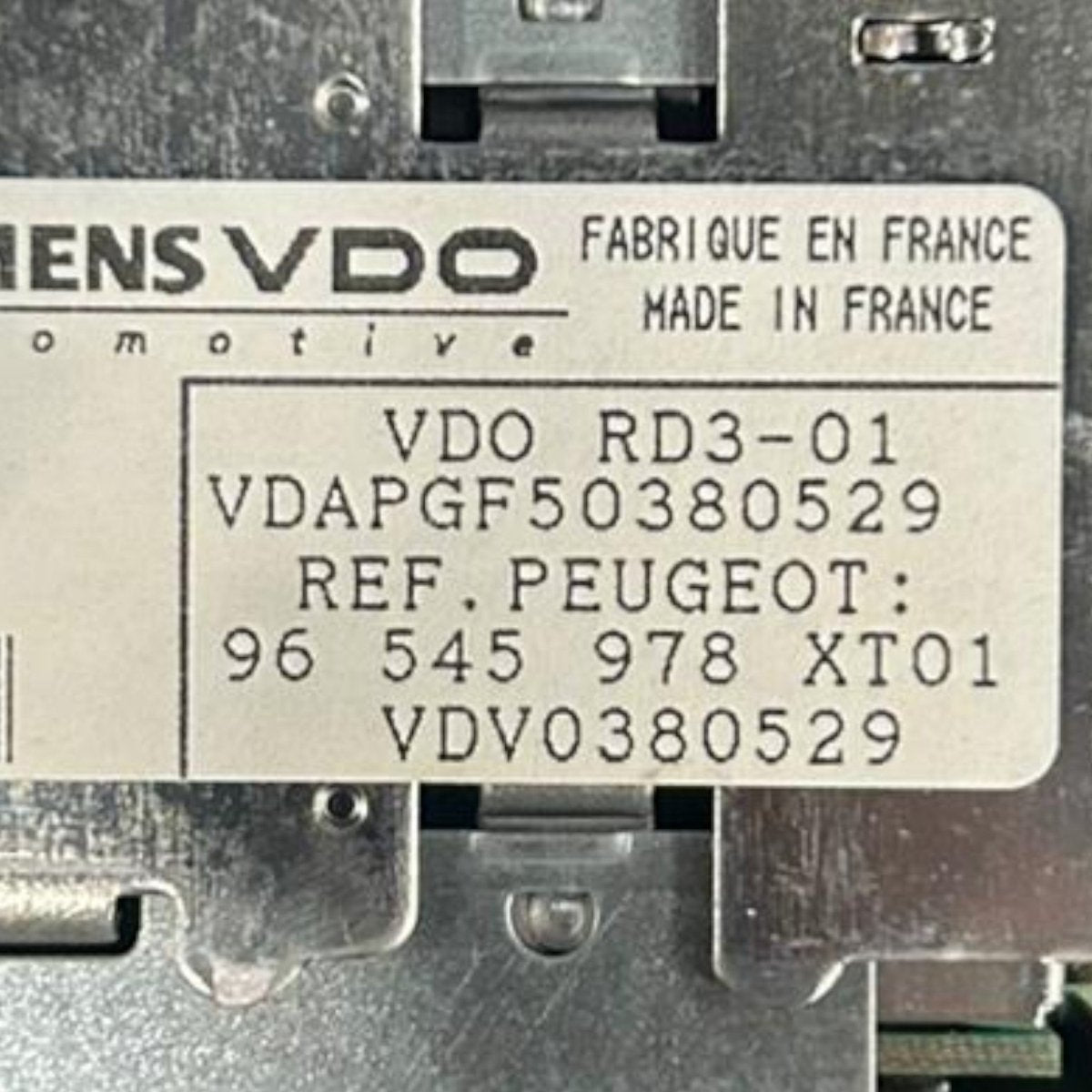Stereo / car radio peugeot 307 code:96545978 (2001 > 2009) - F&P CRASH SRLS - Used Parts