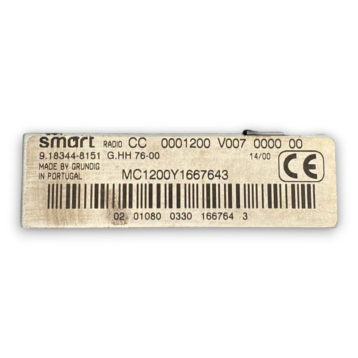 Stereo / autoradio smart fortwo w450 cod . 9.18344 - 8151 0.7 benzina (1998 > 2007) - F&P CRASH SRL - Ricambi Usati