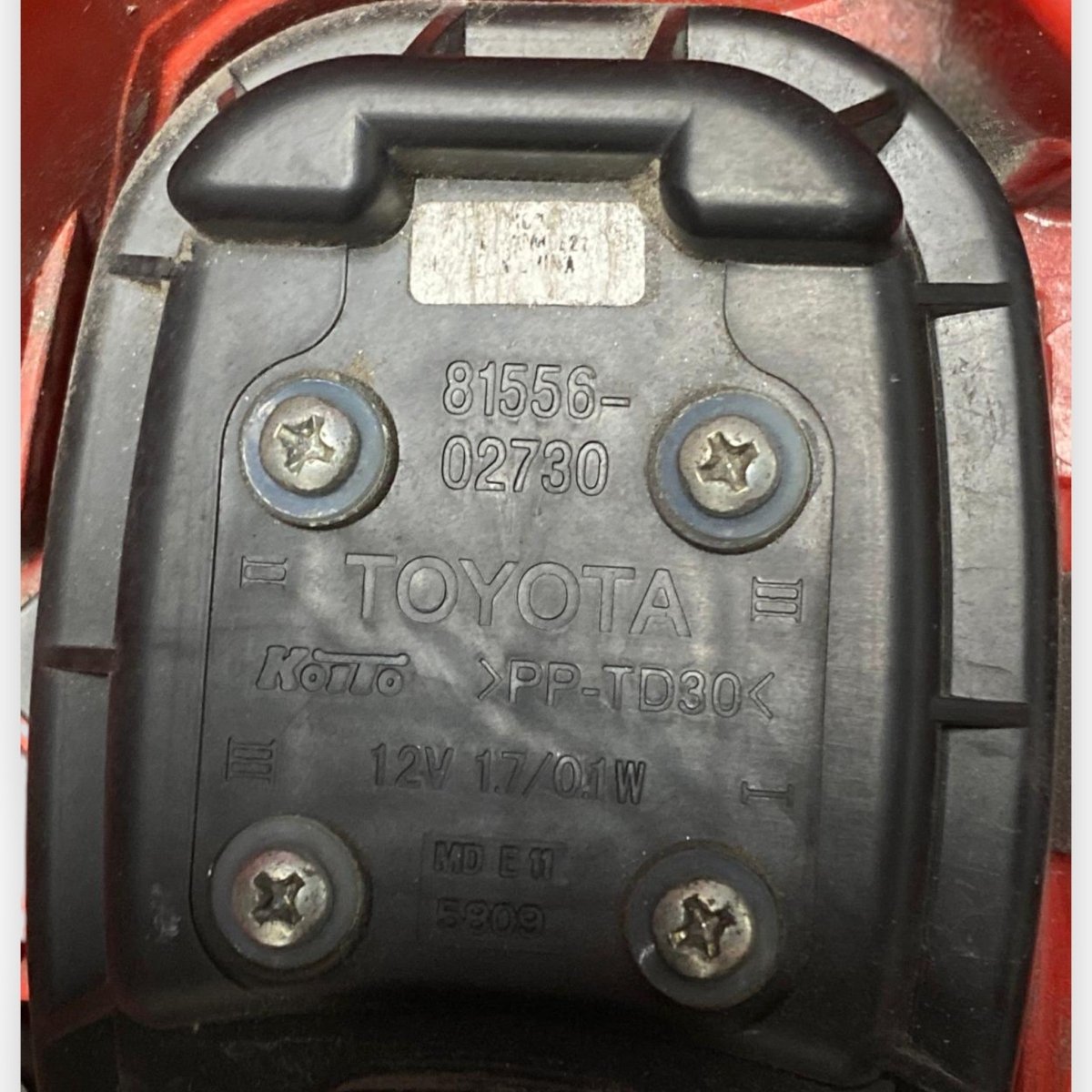 Stop / halogen rear light left (sx) Toyota Auris hatchback 5 doors (2012 - 2018) Code: 81556 - 02730 - F&P CRASH SRL - Used Parts