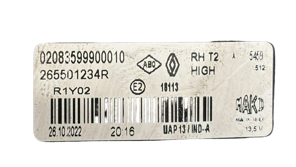 Stop / fanale interno destro (dx) renault captur II cod:265501234r (2019 - ) - F&P CRASH SRL - Ricambi Usati