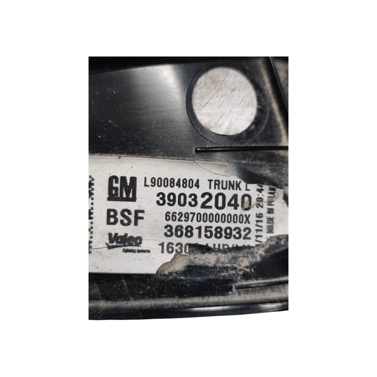 Stop / left internal light Opel Astra K code: 39032040 (2015 - 2021) - F&P CRASH SRLS - Used Parts