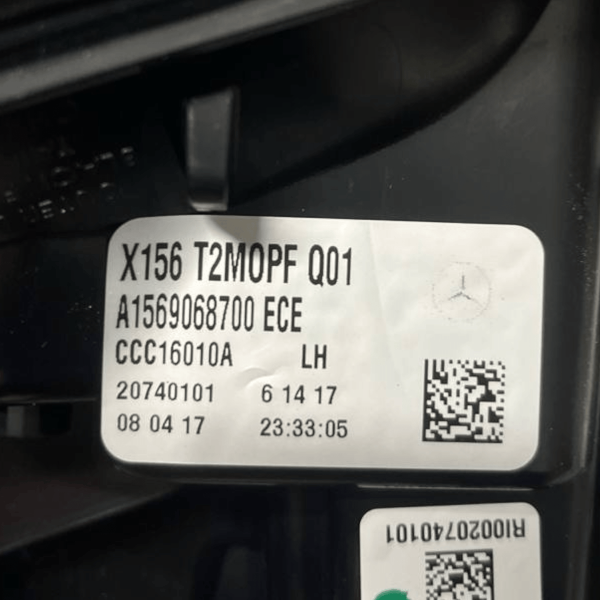 Stop / Left Interior Light (sx) Mercedes - Benz Gla X156 (2013 to 2019) code: A1569068700 - F&P CRASH SRLS - Used Parts