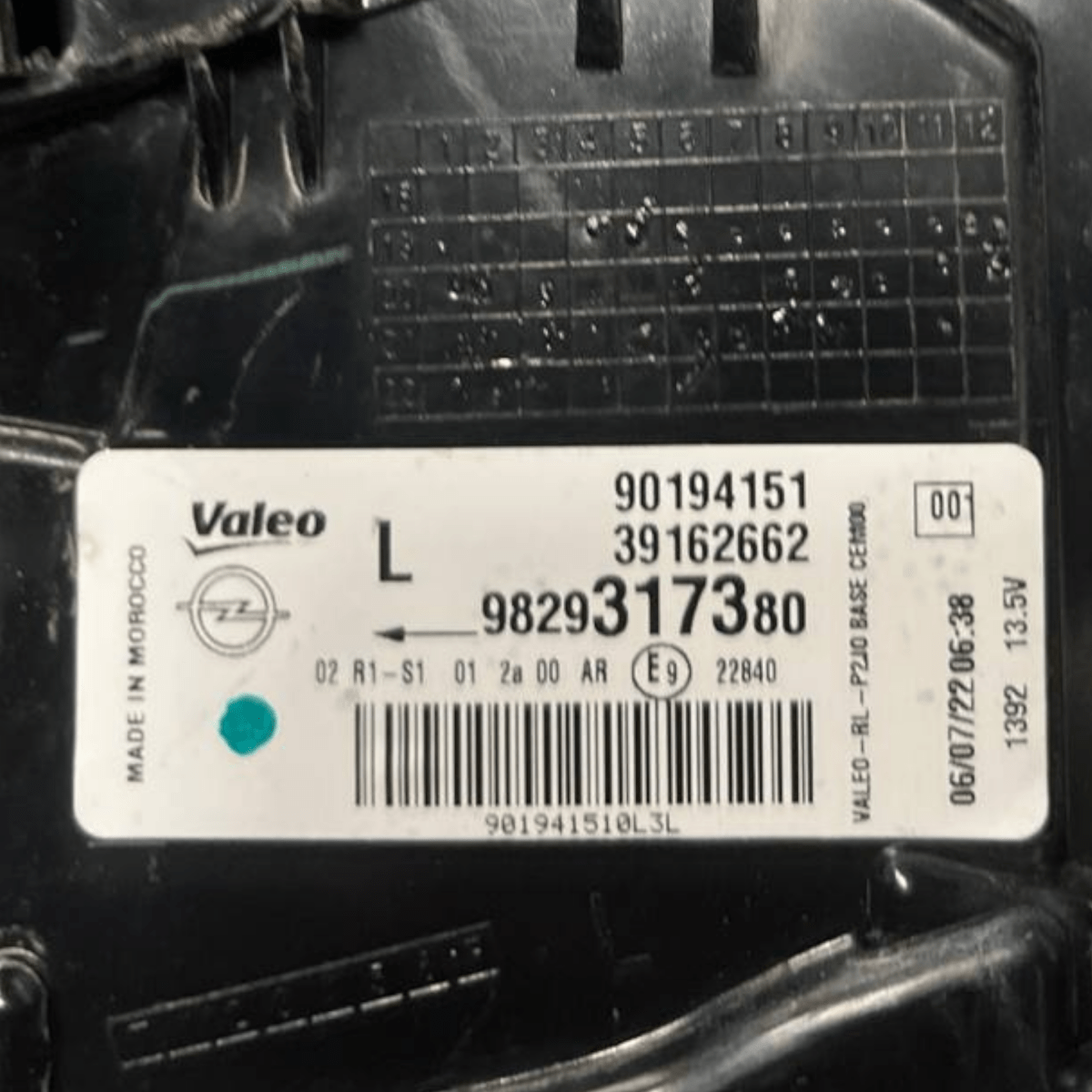 Stop / Left LED Tail Light for Opel Corsa F 5 Doors (2019 - ) code: 9829317380 - F&P CRASH SRLS - Used Parts