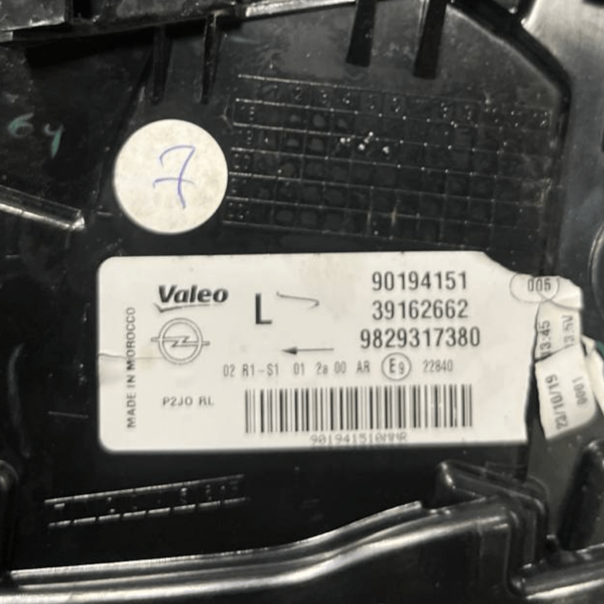 Stop / Left LED Tail Light (sx) Opel Corsa F 5 Doors (2019 - ) code: 9829317380 - F&P CRASH SRLS - Used Parts