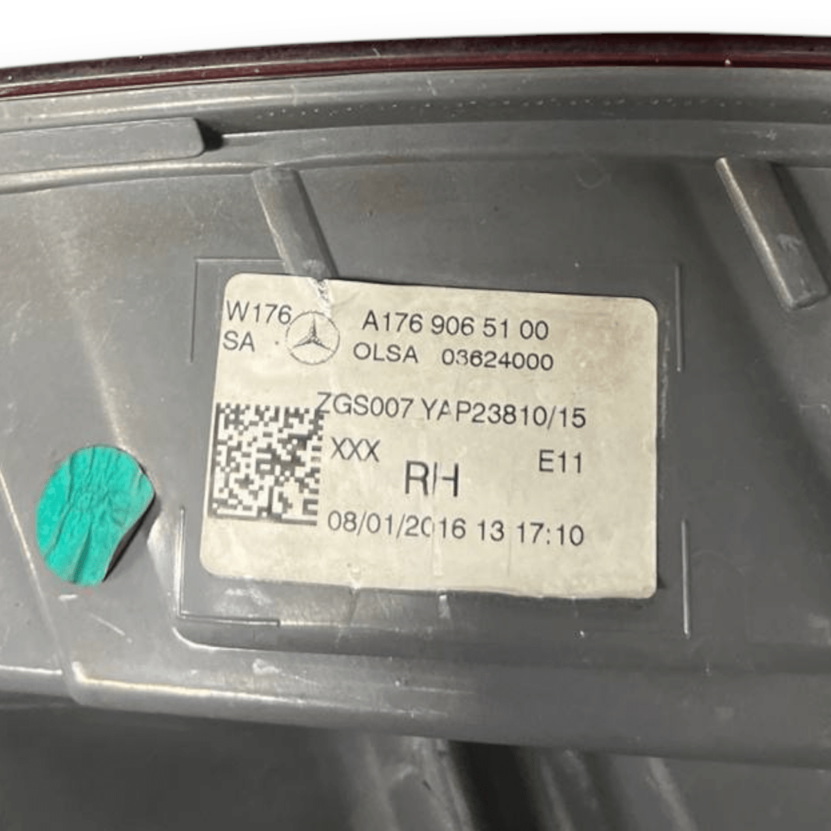 Stop / Fanale Led posteriore destro (dx) Mercedes - Benz Classe A W176 (2012 al 2018) cod: A1769055100 - F&P CRASH SRLS - Ricambi Usati