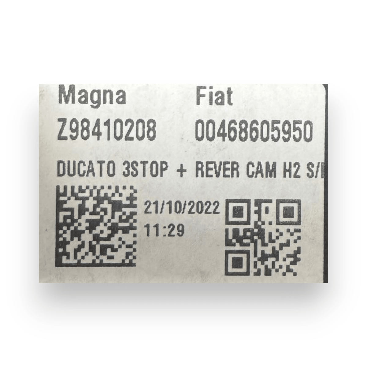 Stop / Fanale posteriore centrale Fiat Ducato cod.Z98410208 (2021 - ) + telecamera posteriore - F&P CRASH SRL - Ricambi Usati