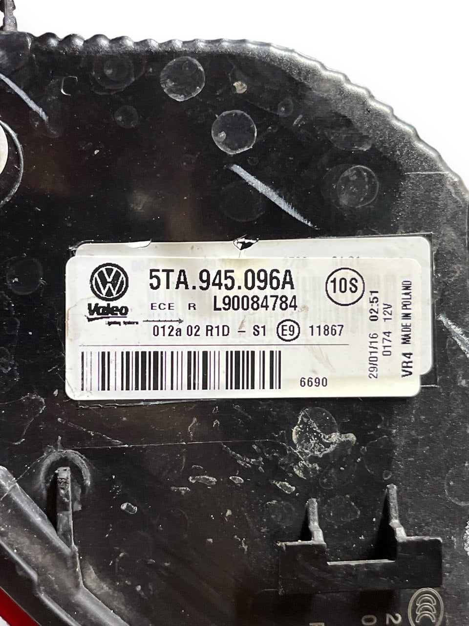 Stop / Fanale posteriore destro alogeno Volkswagen Touran (2015>) cod.5TA945096A - F&P CRASH SRLS - Ricambi Usati