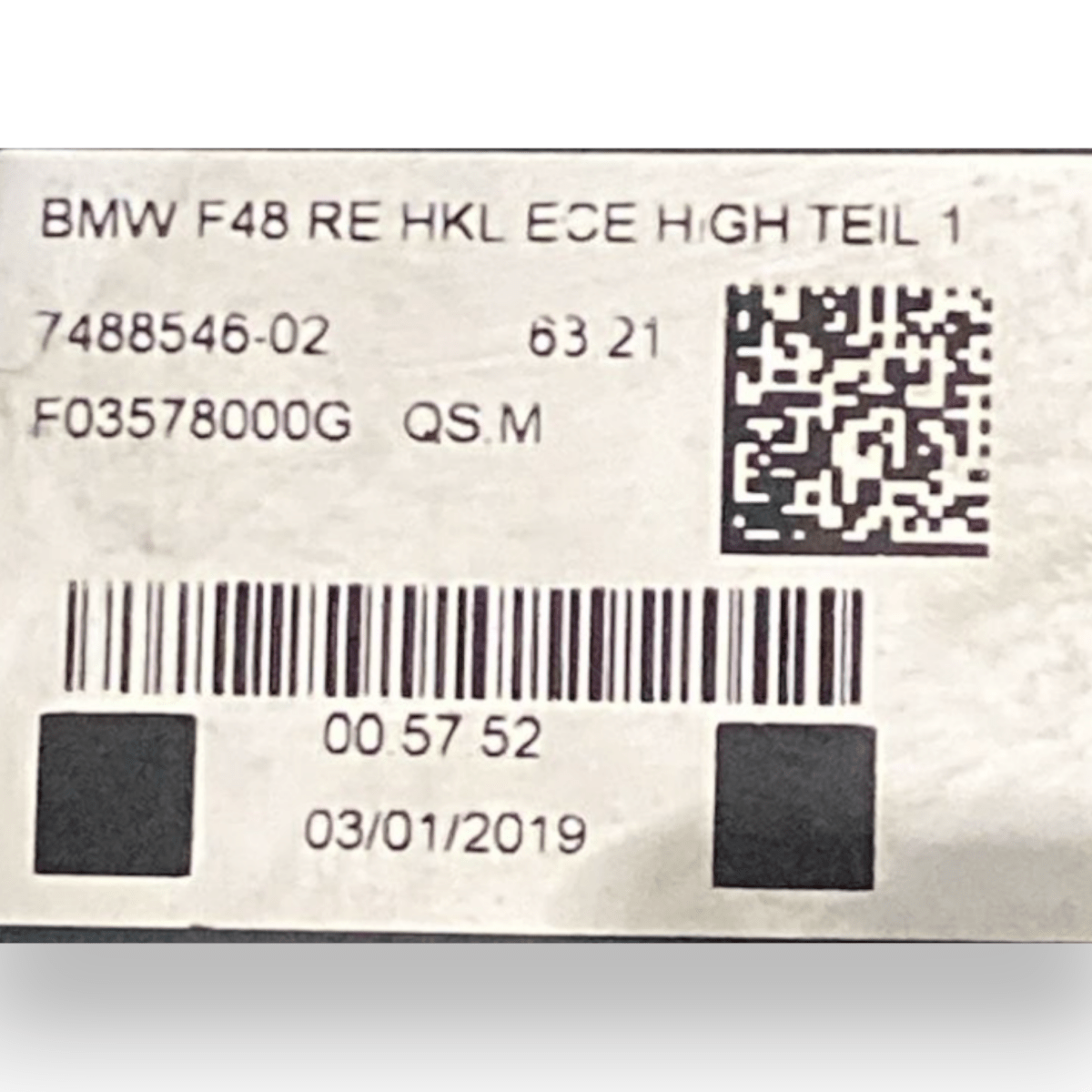 stop / fanale posteriore destro bmw x1 f48 cod:7488546 - 02 (2015 - 2022) - F&P CRASH SRLS - Ricambi Usati