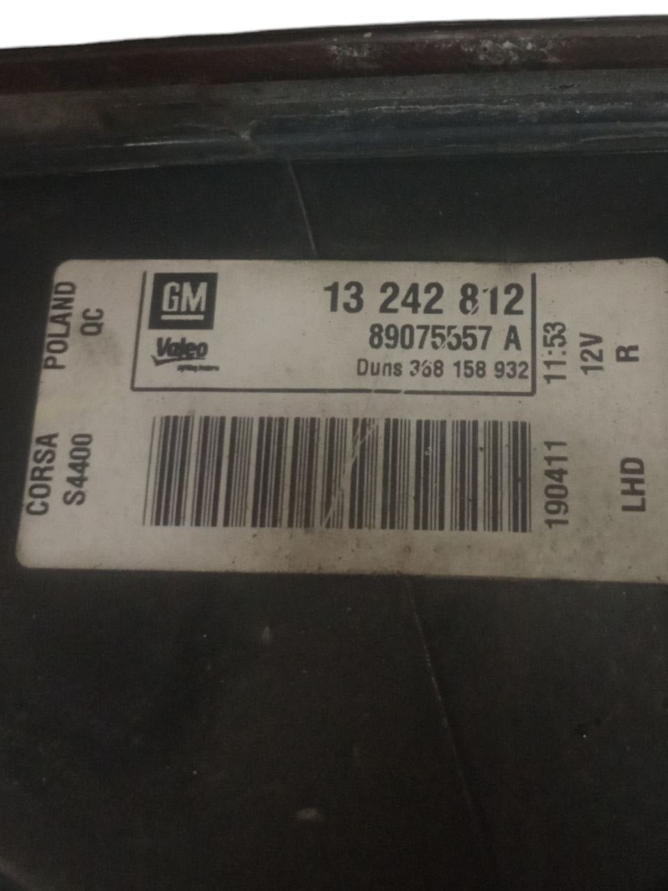 Stop / Right rear light (dx) Halogen Opel Corsa D 3 Doors (2008) code: 13242812 - F&P CRASH SRLS - Used Parts