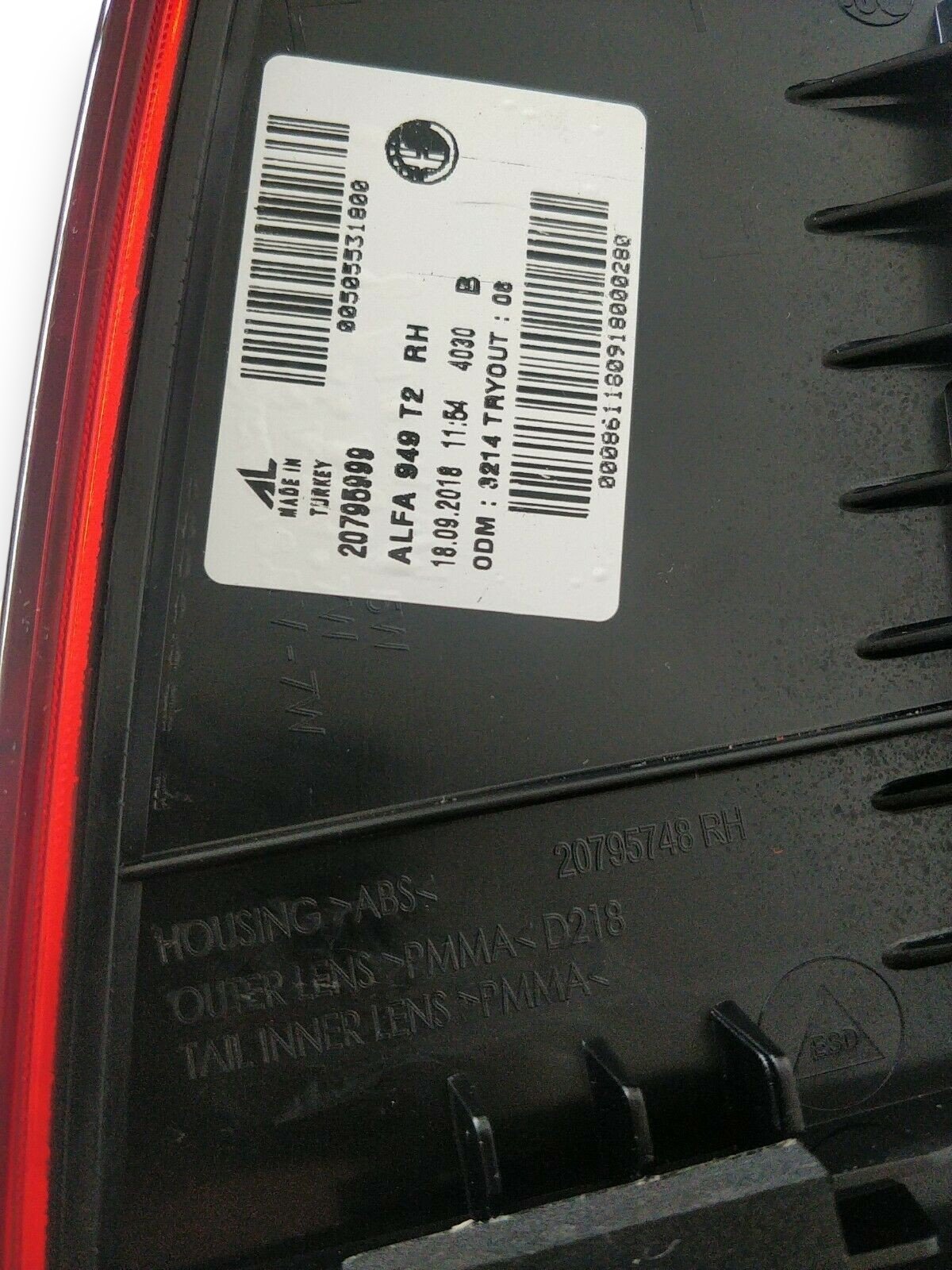 Stop Fanale Posteriore Destro Interno Alfa Romeo Stelvio cod : 505531800 - F&P CRASH SRLS - Ricambi Usati