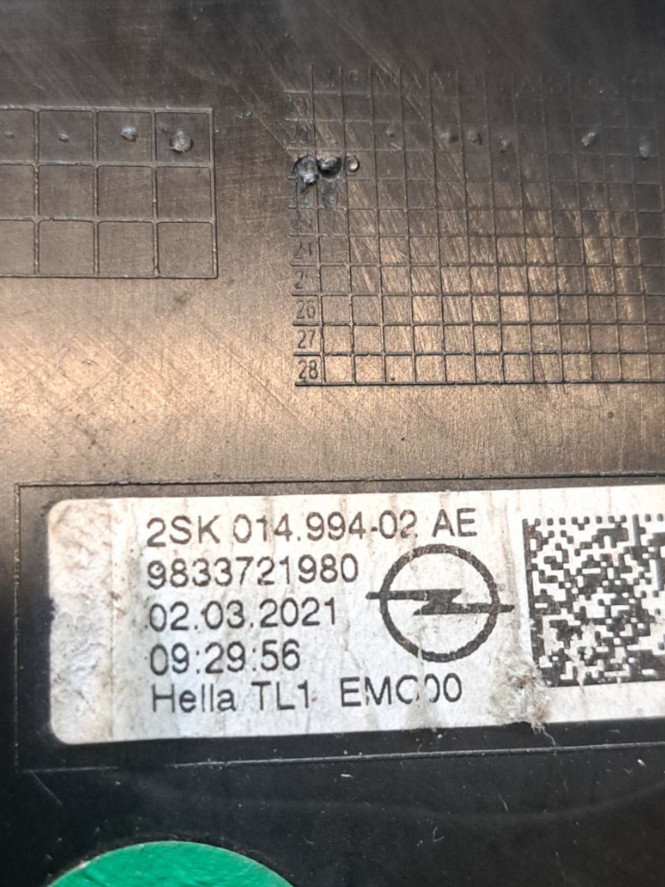 Stop Fanale Posteriore interno Destro dx Led Opel Mokka ( 2022 ) COD:9833721980 - F&P CRASH SRLS - Ricambi Usati