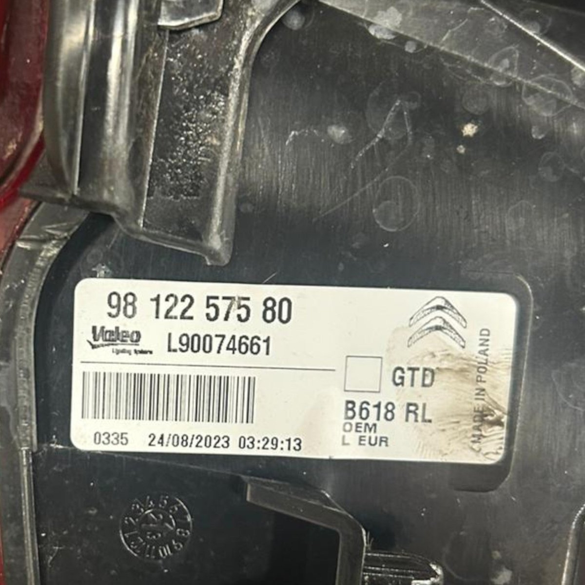 Stop / fanale posteriore sinistro citroen c3 III cod:9812257580 (2016 > 2023) - F&P CRASH SRLS - Ricambi Usati