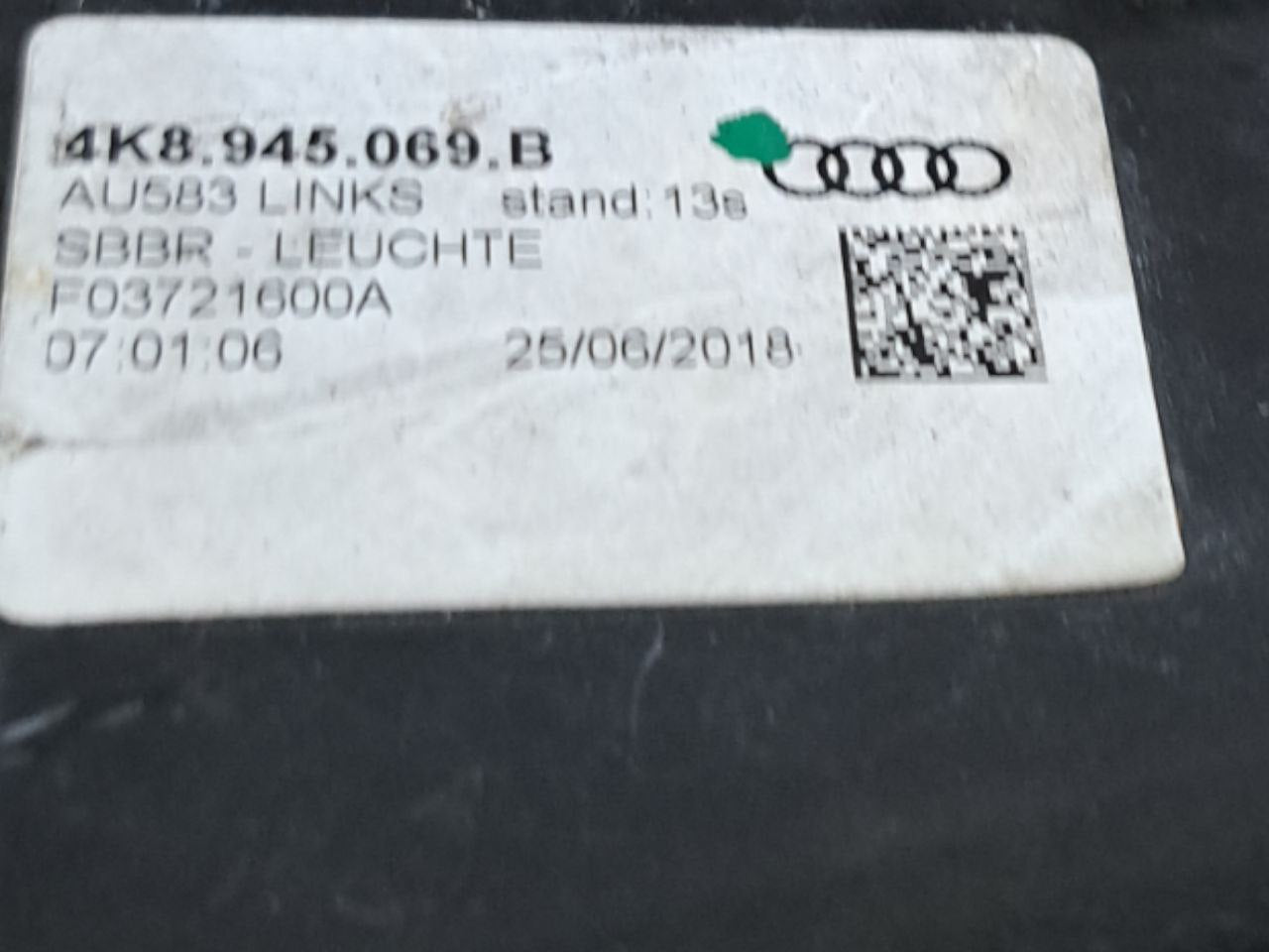 Stop Fanale Posteriore Sinistro (sx) Esterno led Audi A7 ( 2019 >) COD:4K8945069B - F&P CRASH SRLS - Ricambi Usati