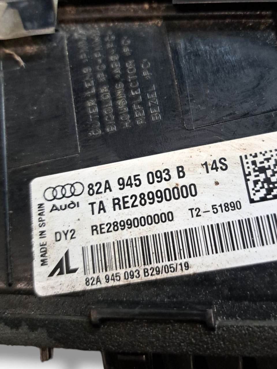 Stop Fanale Posteriore Sinistro (Sx) Interno Led Audi A1 GB (2019>) COD:82A945093B - F&P CRASH SRLS - Ricambi Usati