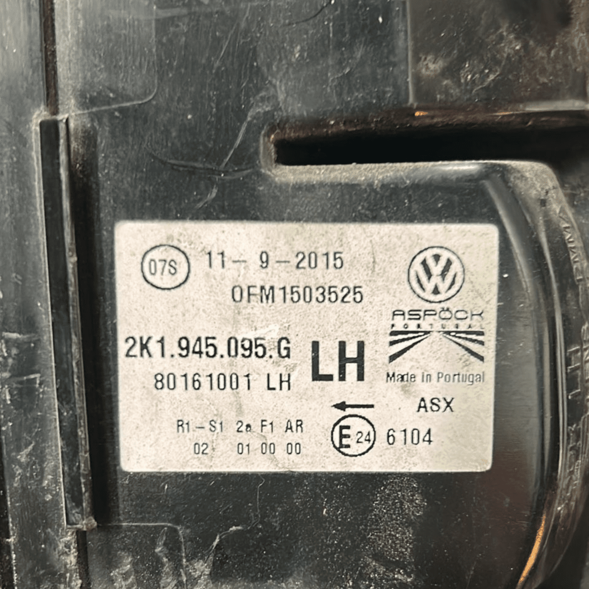 Stop / left rear light volkswagen caddy code: 2k1945095g (2015 > 2020) - F&P CRASH SRL - Used Parts