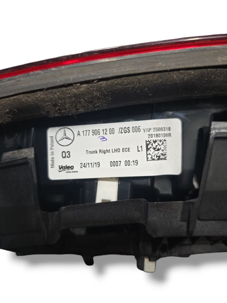 Stop Interno Destro Led Mercedes - Benz Classe A w177 Cod : A1779061200 (2018>) Fanale Posteriore - F&P CRASH SRLS - Ricambi Usati