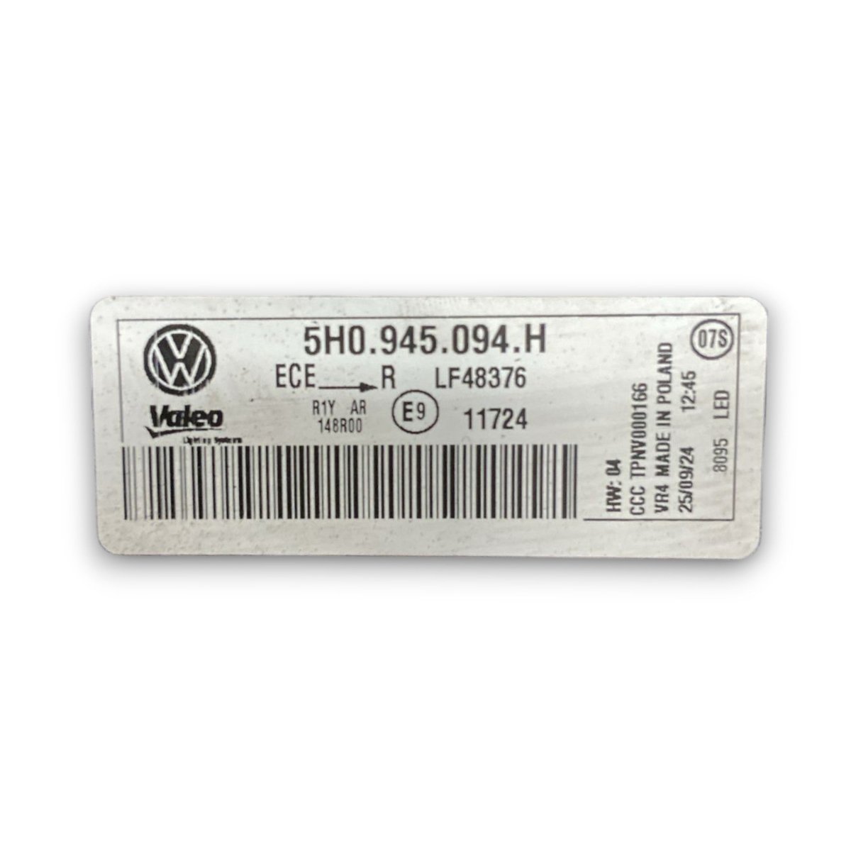 Stop interno posteriore destro volkswagen golf VIII cod . 5h0.945.094.h (2019 >) - F&P CRASH SRL - Ricambi Usati