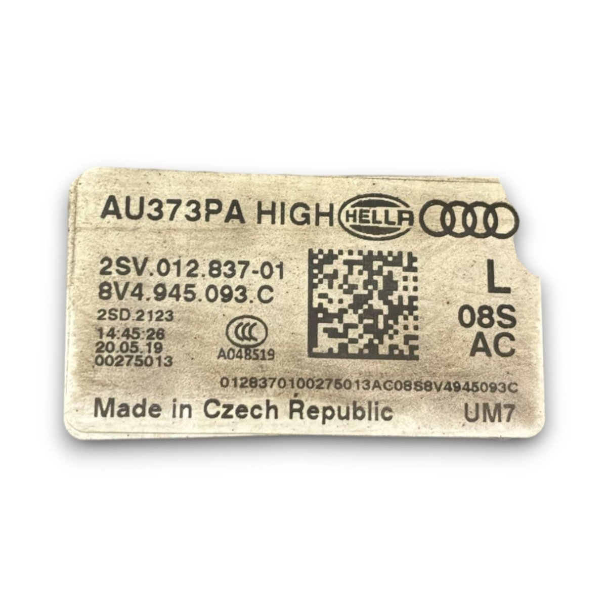 Stop interno posteriore sinistro led Audi A3 8V1 cod . 8v4.945.093.c (2016 > 2020) - F&P CRASH SRL - Ricambi Usati