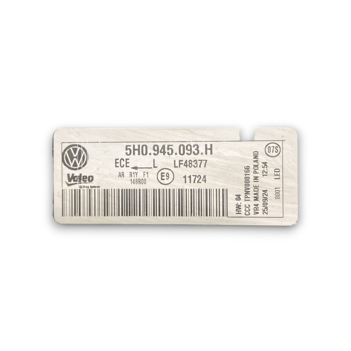 Stop interno posteriore sinistro volkswagen golf VIII cod . 5h0.945.093.h (2019 >) - F&P CRASH SRL - Ricambi Usati