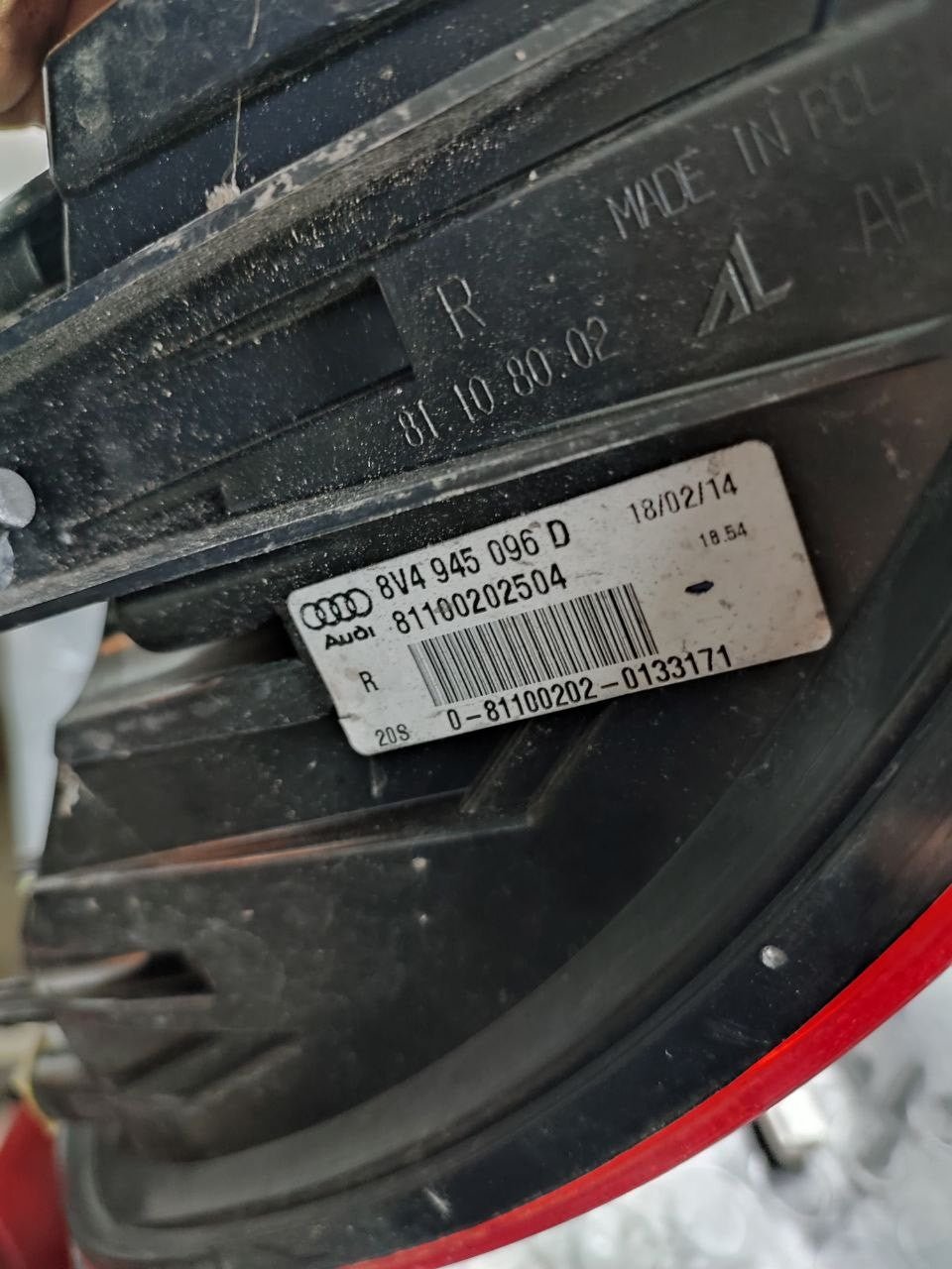 Right rear stop Audi A3 (8v1 - 2016) S3 2.0 tfsi code 8v4945096d - F&P CRASH SRLS - Used Parts