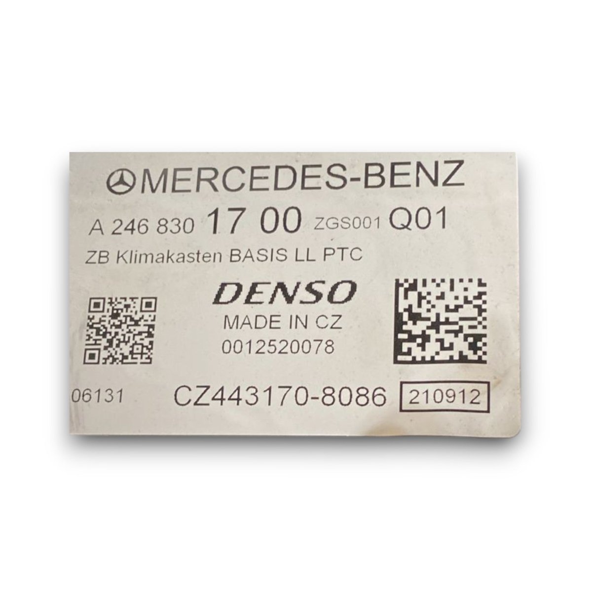 Stufa / gruppo riscaldamento Mercedes Benz classe b w246 cod . A2468301700 2.0 diesel (2011 > 2018) - F&P CRASH SRL - Ricambi Usati
