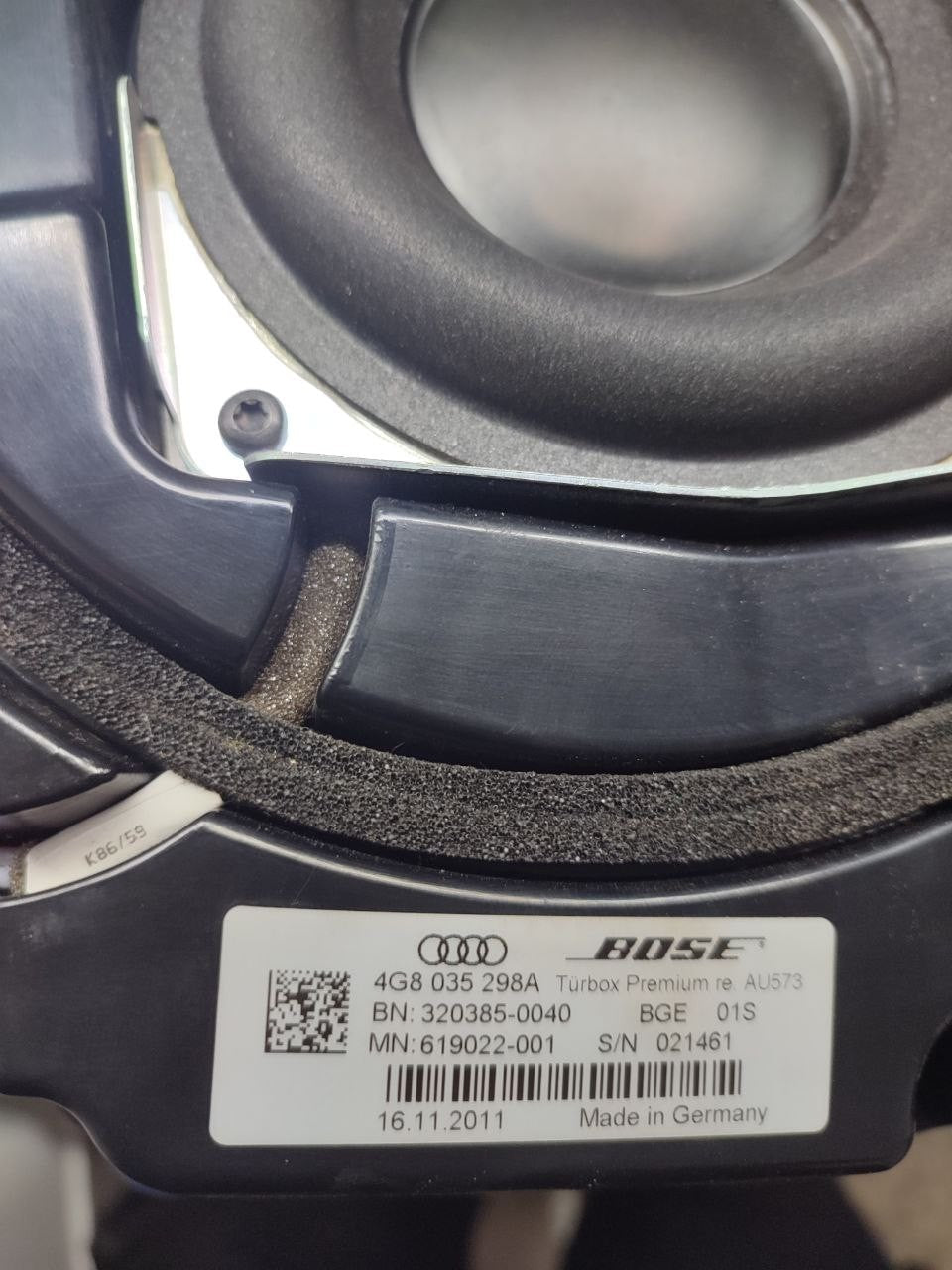 Subwoofer front right speaker box Audi A7 (4g) code 4g8035298a - F&P CRASH SRLS - Used Parts
