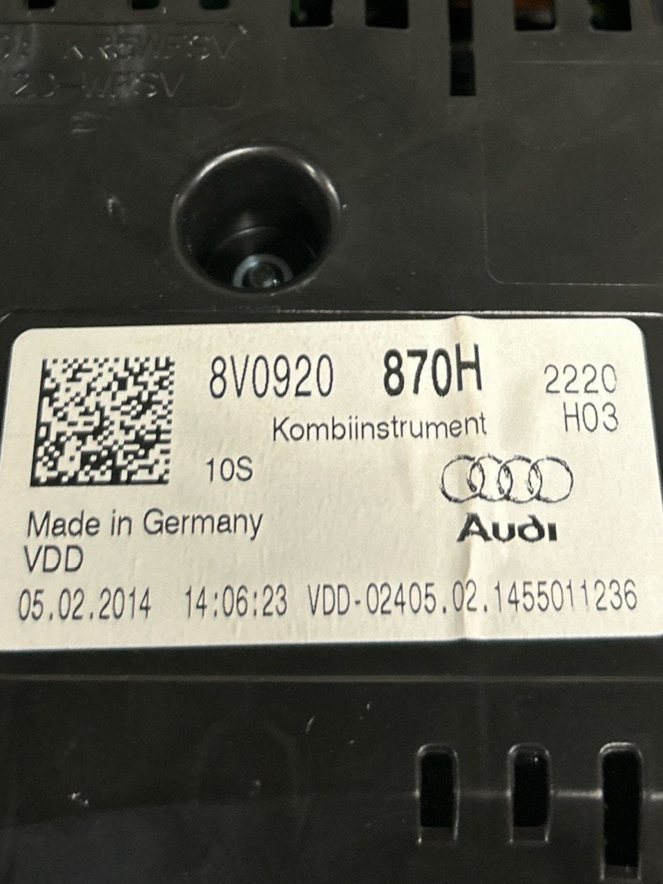 Speedometer / Odometer Audi A3 (8V) 1.6 Diesel (2012 > 2020) cod.8V0920870H - F&P CRASH SRLS - Used Parts
