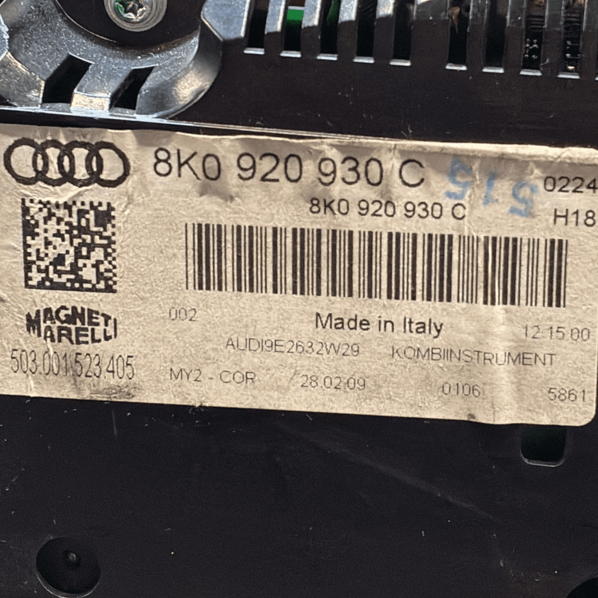 Tachimetro /contachilometri audi a4 b8 cod :8k0920930c (2004 - 2011) - F&P CRASH SRL - Ricambi Usati