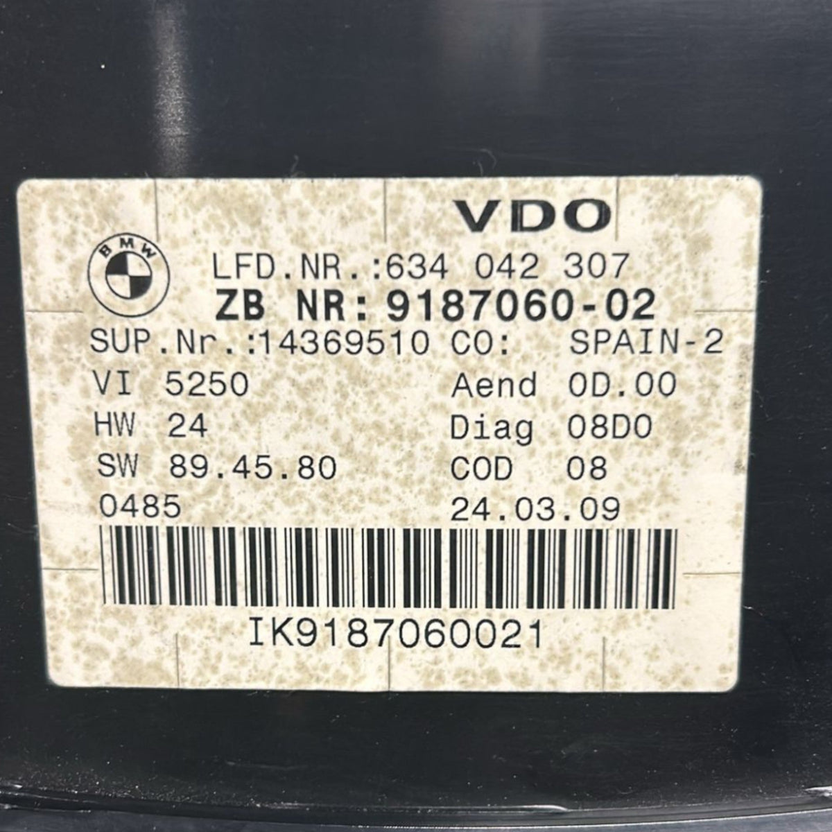 Speedometer / Odometer Bmw Series 3 E90 2.0 Diesel (2005 > 2013) cod:9187060 - 02 - F&P CRASH SRLS - Used Parts