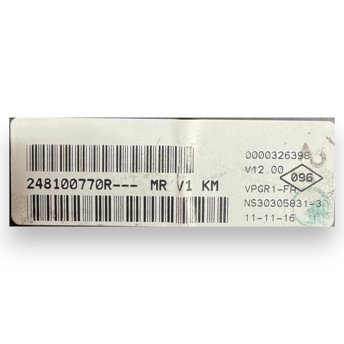 Tachimetro / contachilometri Dacia Dokker 1.5 diesel cod.248100770R (2013 - 2021) - F&P CRASH SRL - Ricambi Usati