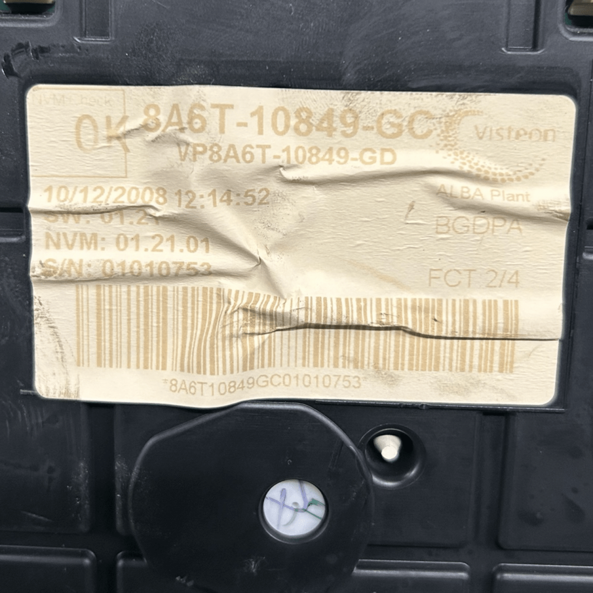 Speedometer / odometer ford fiesta vi 1.4 diesel code:3A6T - 10849 - GC (2008 > 2017) - F&P CRASH SRLS - Used Parts