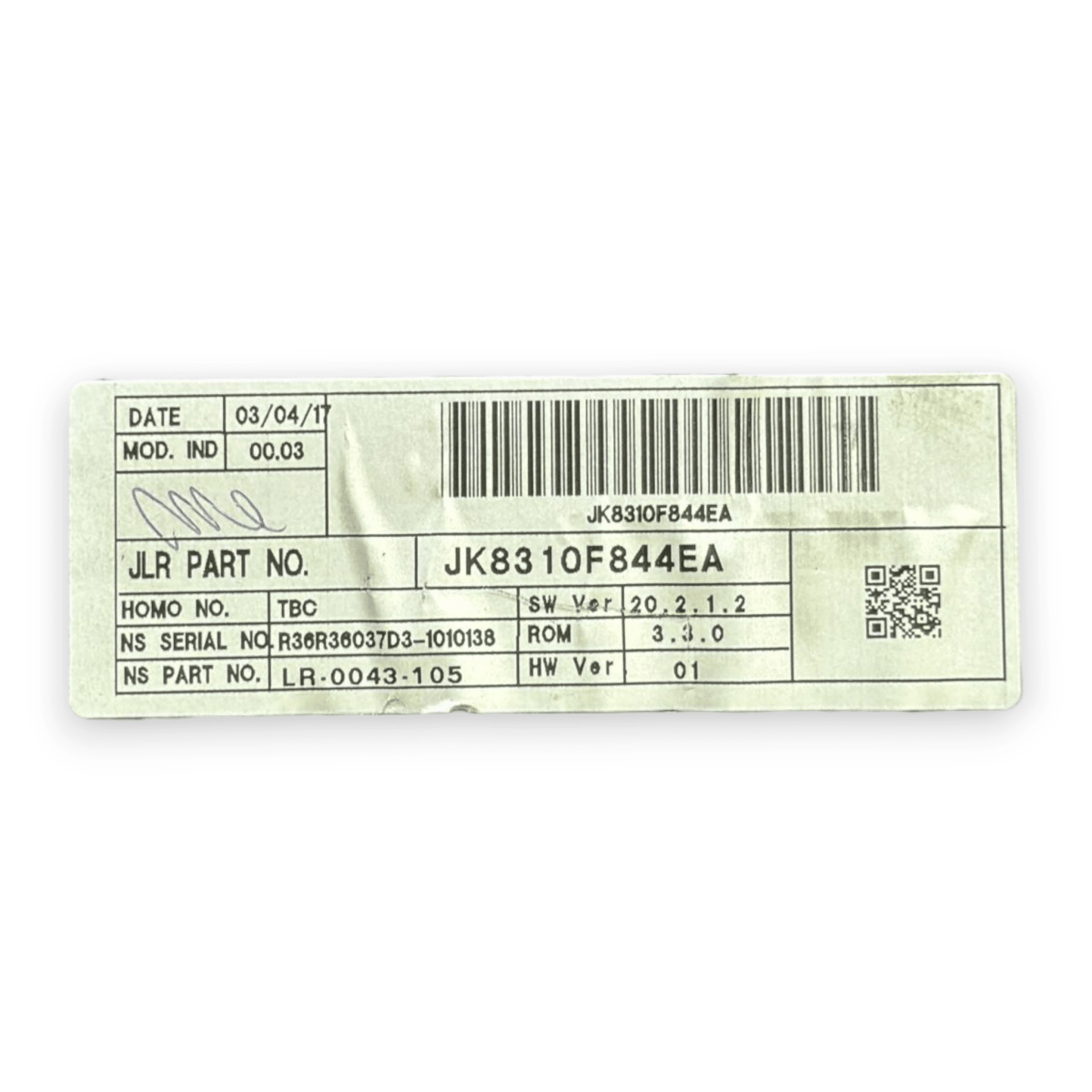 Tachimetro / contachilometri jaguar f - pace 2.0 diesel cod:jk8310f844ea (2016 - 2025) - F&P CRASH SRL - Ricambi Usati
