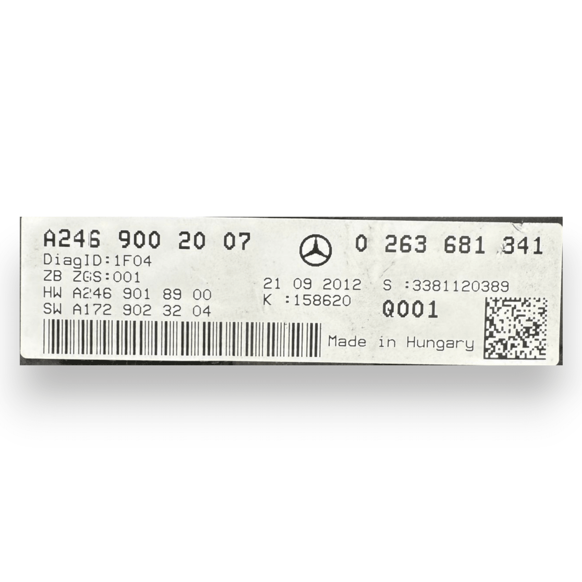 Tachimetro / contachilometri Mercedes - Benz Classe B (W246) 1.8 diesel cod.A2469002007 (2011 - 2018) - F&P CRASH SRL - Ricambi Usati