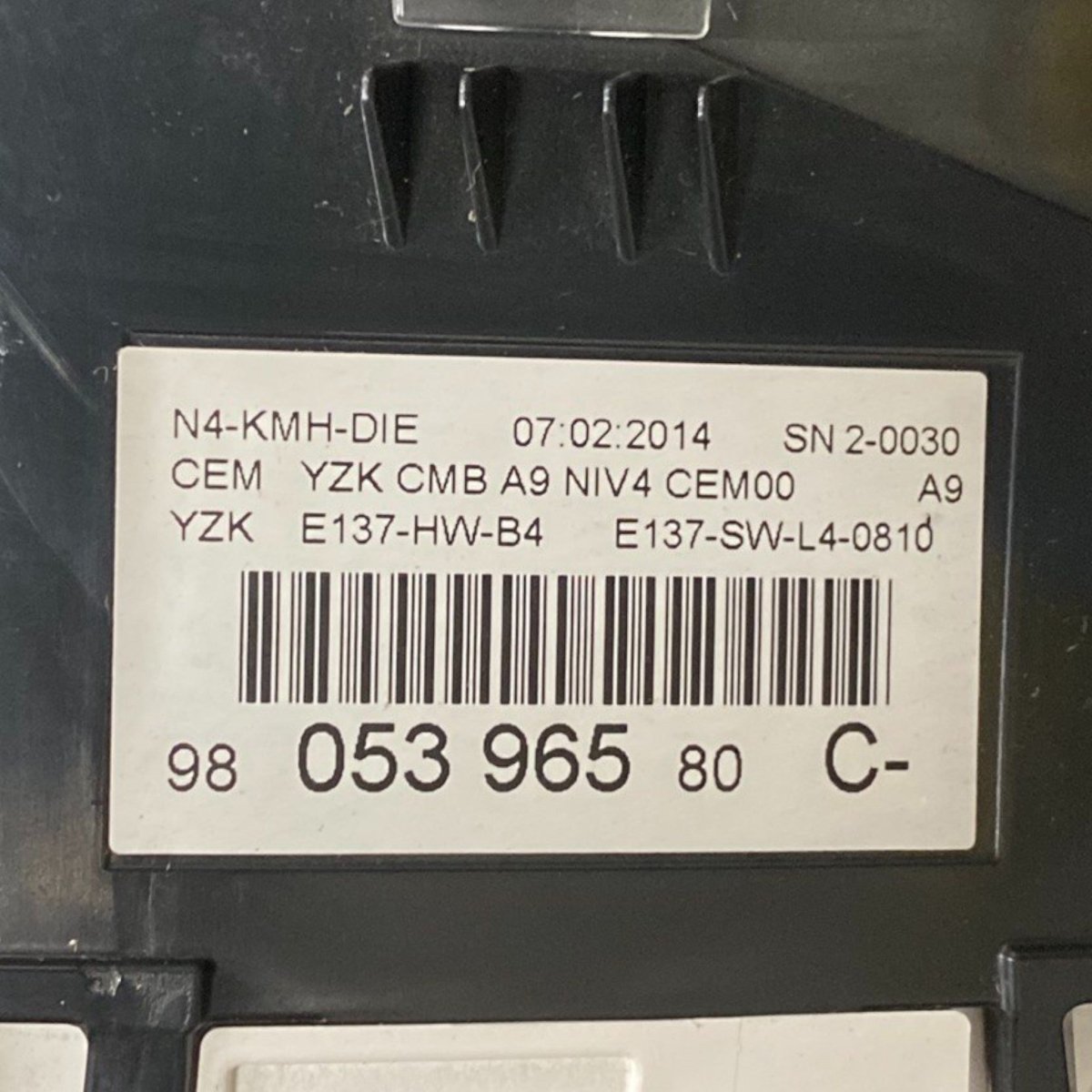 Tachimetro / contachilometri peugeot 2008 i 1.6 diesel Cod: 9805396580 (2008 - 2016) - F&P CRASH SRLS - Ricambi Usati