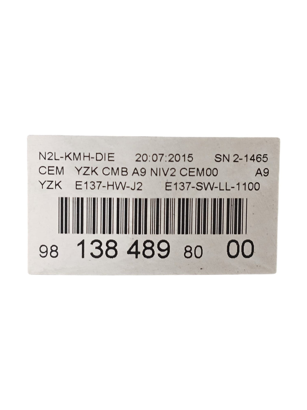 Speedometer / Odometer Peugeot 208 I 1.6 Diesel Code:981384898000 (2012 - 2019) - F&P CRASH SRLS - Used Parts