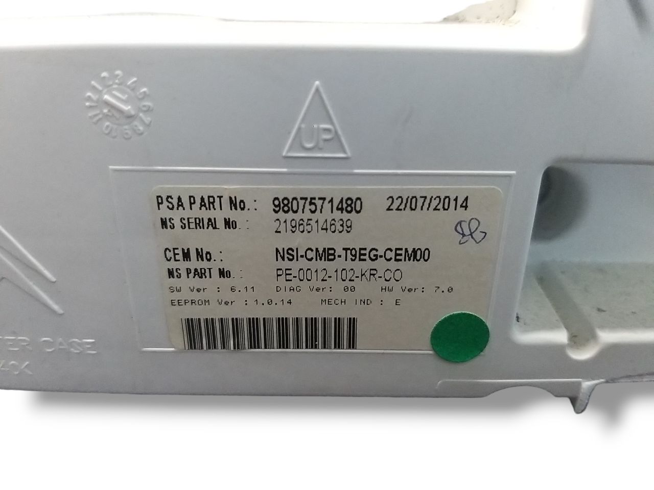 Tachimetro / Contachilometri Peugeot 308 1.6 ( 2014 ) Cod : 9807571480 - F&P CRASH SRLS - Ricambi Usati
