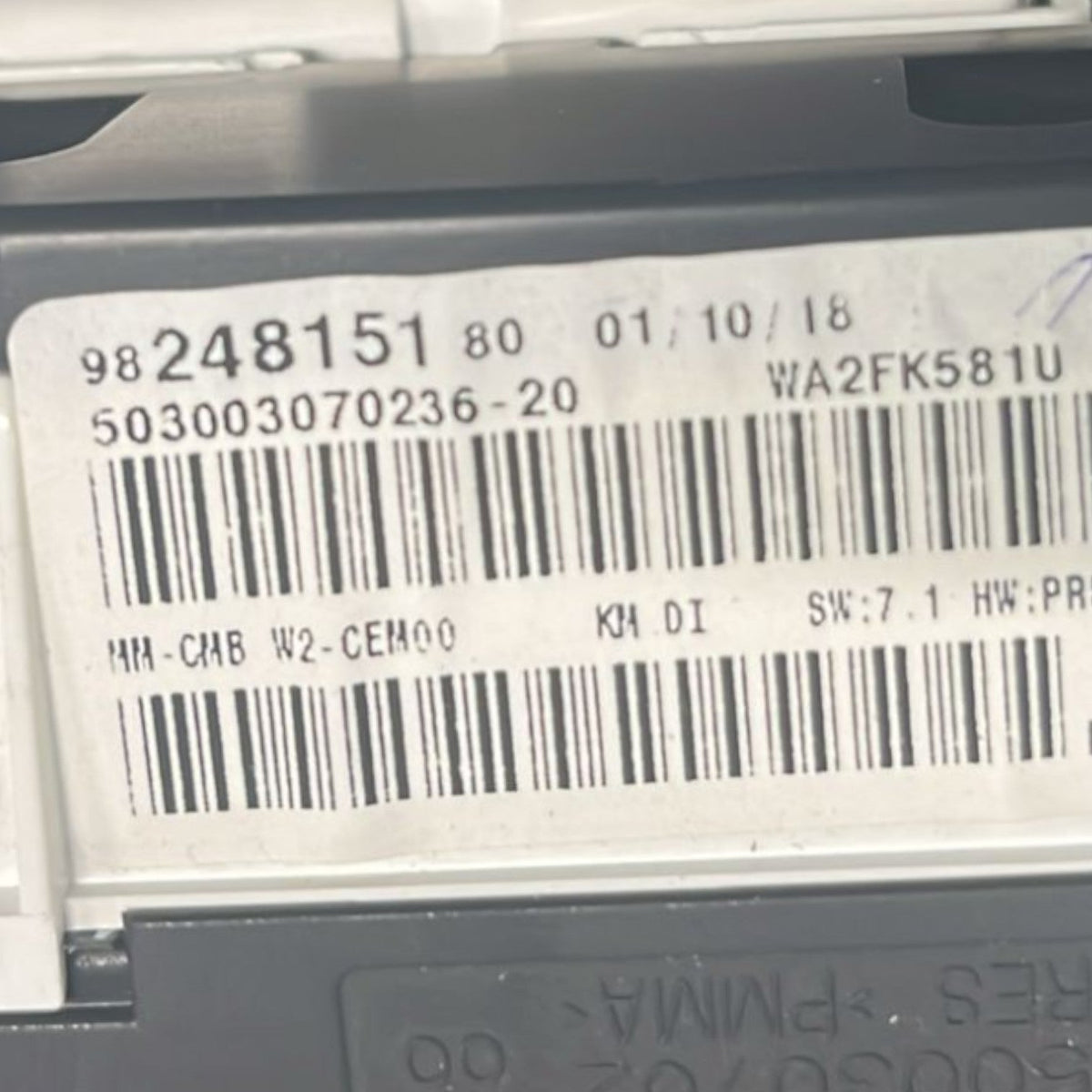 Speedometer / Odometer Peugeot 508 code:9824815180 2.0 Diesel (2010 >2018) - F&P CRASH SRLS - Used Parts
