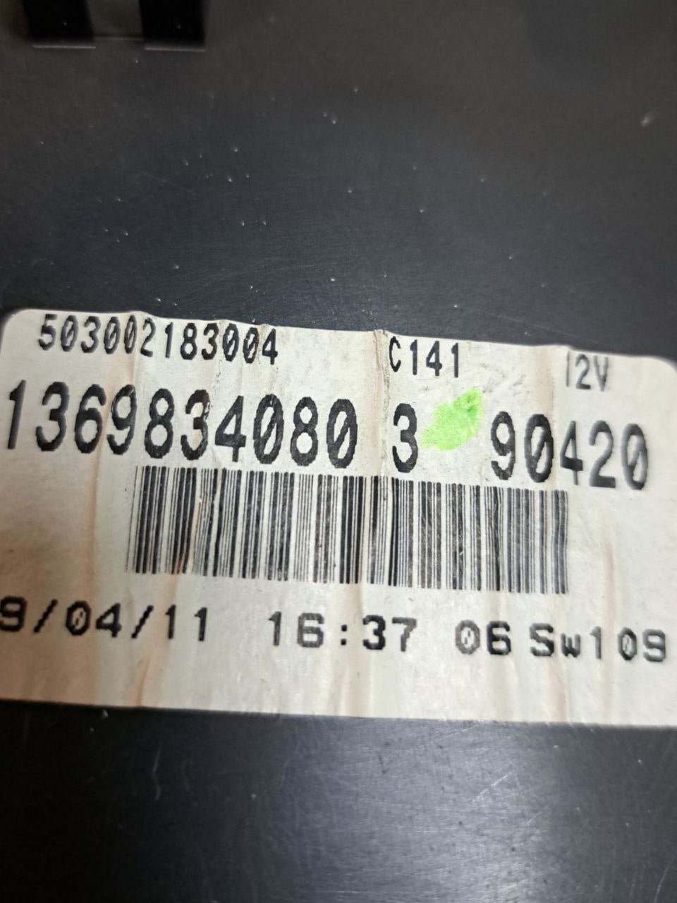 Tachimetro / Contachilometri / Quadro Strumenti Fiat fiorino / Qubo / Nemo / Bipper 1.3 mtj (2009) COD:1369834080 - F&P CRASH SRLS - Ricambi Usati