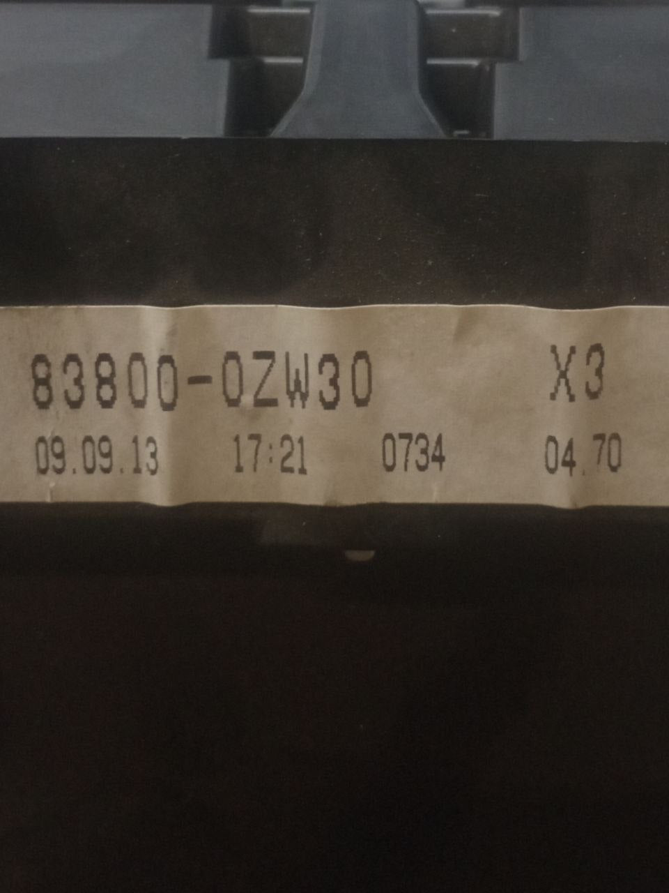 Tachimetro / Contachilometri / Quadro Strumenti Toyota Auris 1.8 Hybrid (2018) cod: 83800 - 0ZW30 - F&P CRASH SRLS - Ricambi Usati