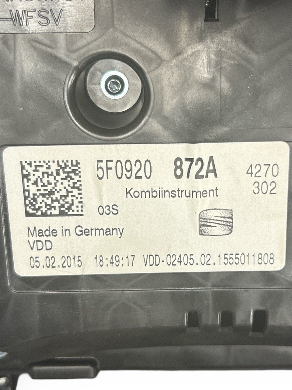 Tachimetro / Contachilometri Seat Leon 1.6 Diesel (2012 > 2019) cod.5F0920872A - F&P CRASH SRLS - Ricambi Usati