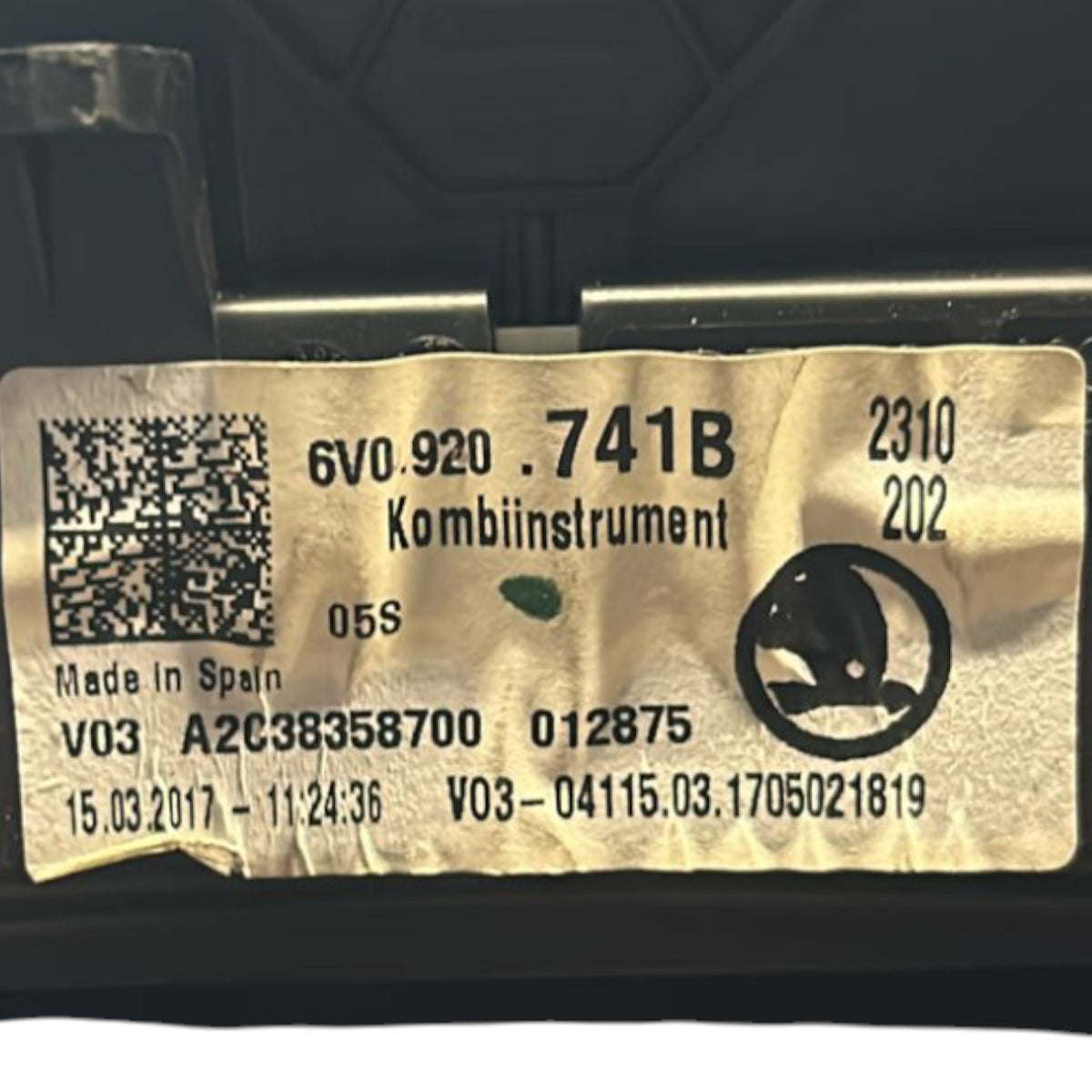 Speedometer / Odometer Skoda Fabia III (NJ) cod.6V0920741B 1.4 Diesel (2014 > 2021) - F&P CRASH SRLS - Used Parts