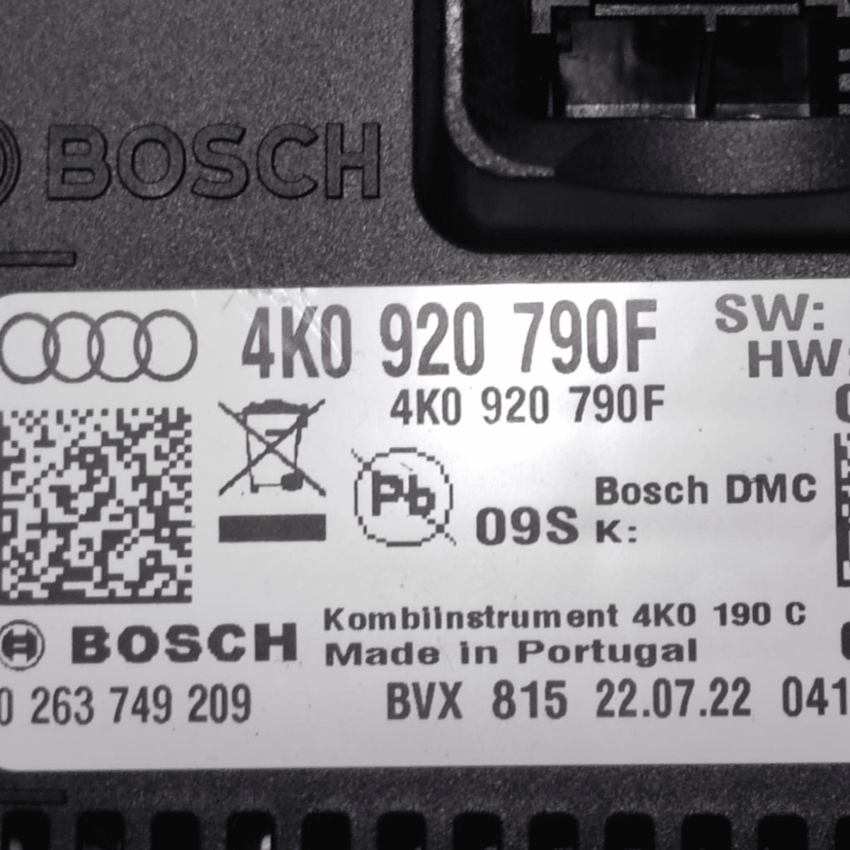 Digital speedometer / virtual cockpit audi q8 3.0 diesel / hybrid code: 4k0920790f (2018 - ) - F&P CRASH SRL - Used Parts