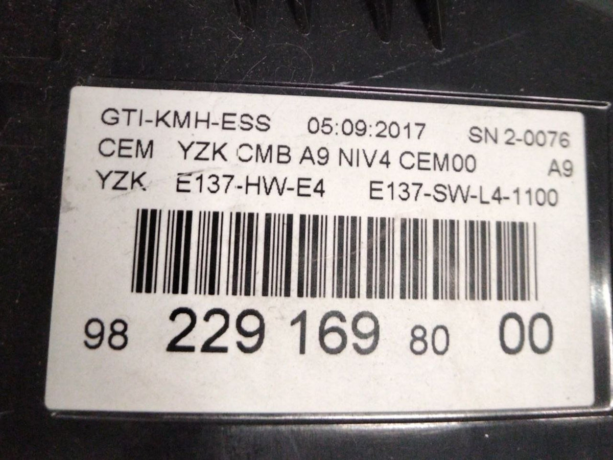 Peugeot 2008 1.2 Petrol Speedometer (2013 - 2019) cod.9816242580 - 9822916980 / Odometer / Instrument Panel - F&P CRASH SRLS - Used Parts